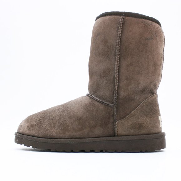 UGG Australia Ladies 8 Classic Short Brown Suede - Picture 2 of 12